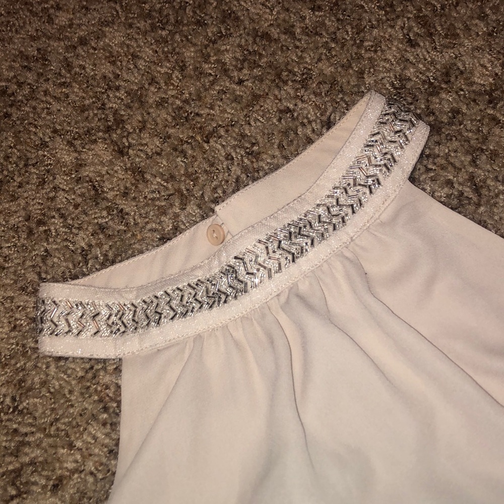 Beaded neck strapless blouse - Picture 1 of 3